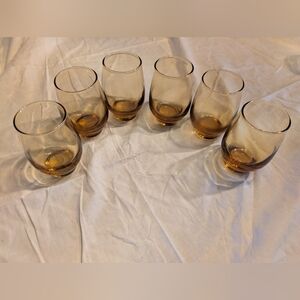 2/50$ Vintage Amber Glass Drinkware Set